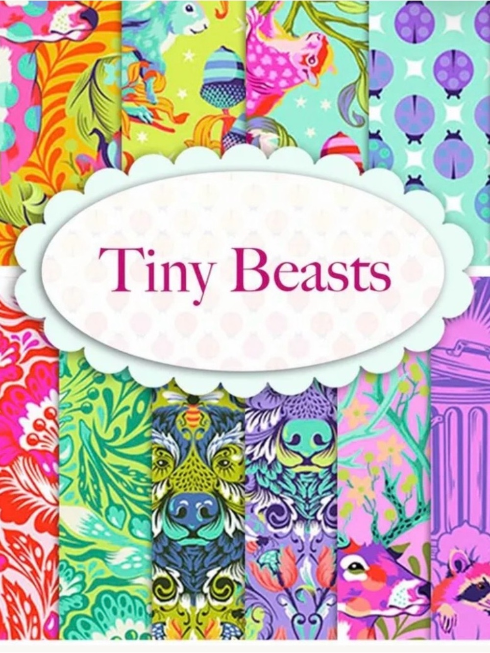 Tula Pink “Tiny Beasts” layer cake